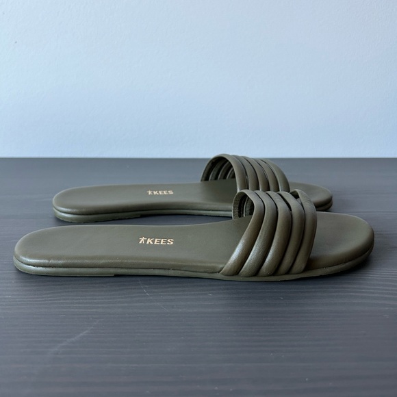 TKEES Size 7 Olive Green Serena Slide Sandals - Picture 7 of 9